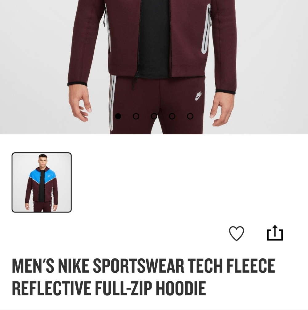 Nike Men's Burgundy and Blue Windbreaker